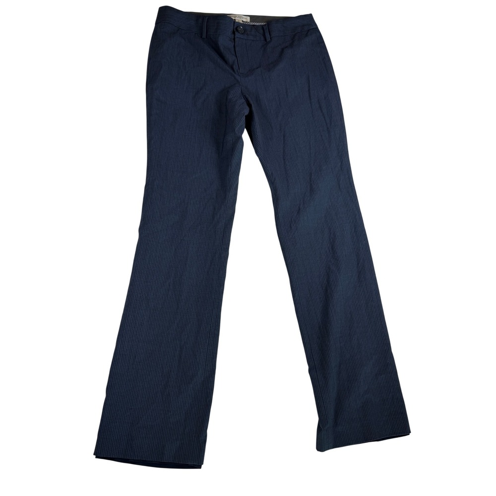 Banana Republic The Logan Fit Navy Blue Pinstripe Wool Blend Dress Pants 6